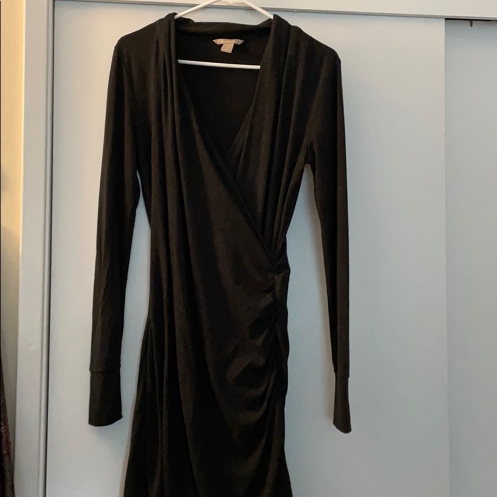 Banana Republic gray ruched dress